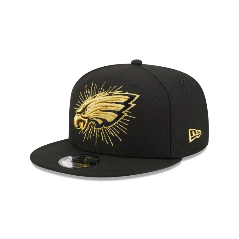 Philadelphia Eagles Metallic Logo 9FIFTY Snapback Hat sold by New Era