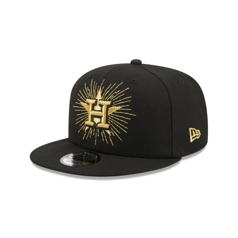 Houston Astros Metallic Logo 9FIFTY Snapback Hat sold by New Era