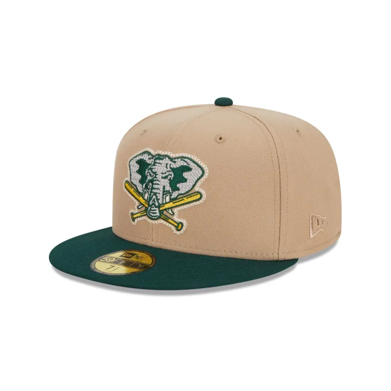 Oakland Athletics Needlepoint 59FIFTY Fitted Hat sold by New Era