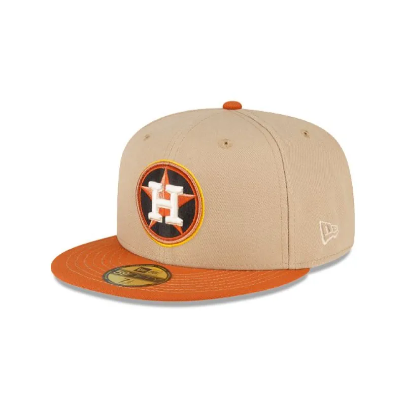 Just Caps Beige Camel Houston Astros 59FIFTY Fitted Hat sold by New Era