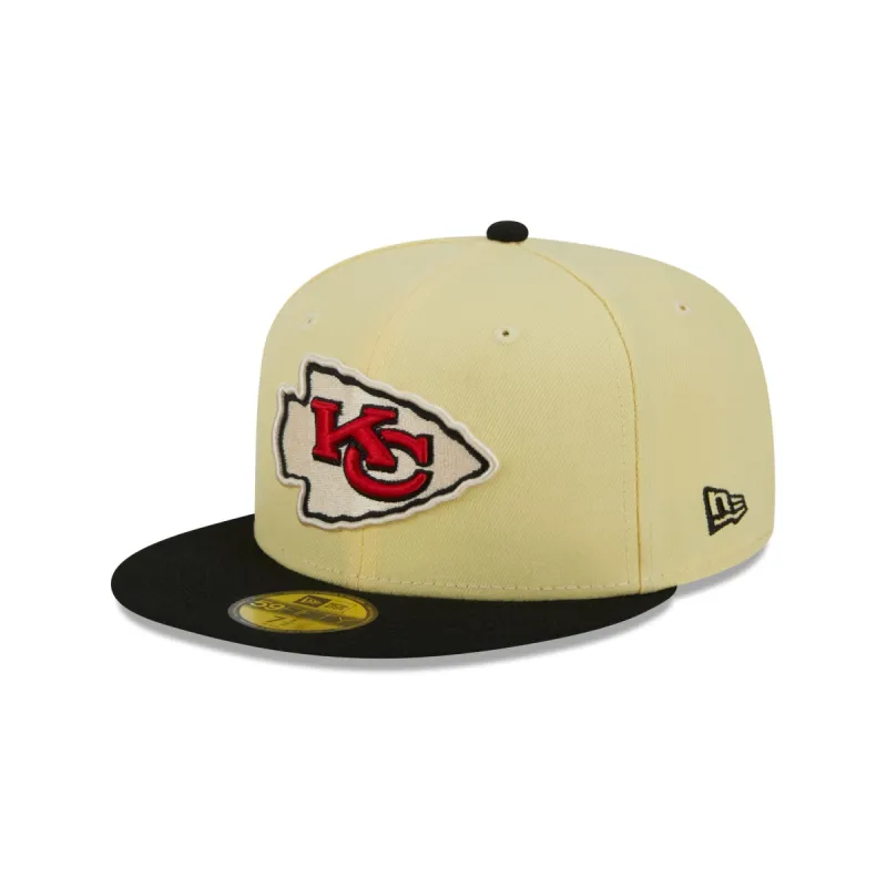 Kansas City Chiefs Soft Yellow 59FIFTY Fitted Hat sold by New Era