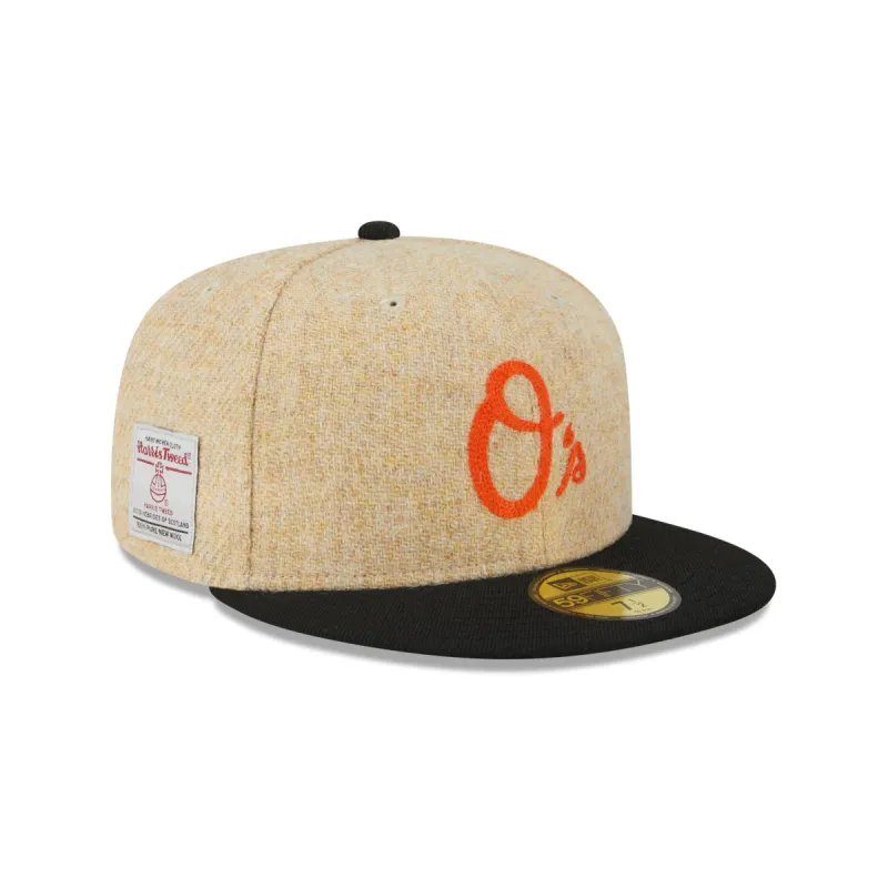 Baltimore Orioles Harris Tweed 59FIFTY Fitted Hat made by New Era