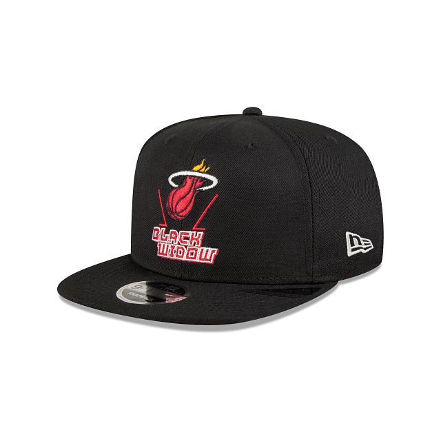 Marvel X Miami Heat Black 9FIFTY Snapback Hat sold by New Era