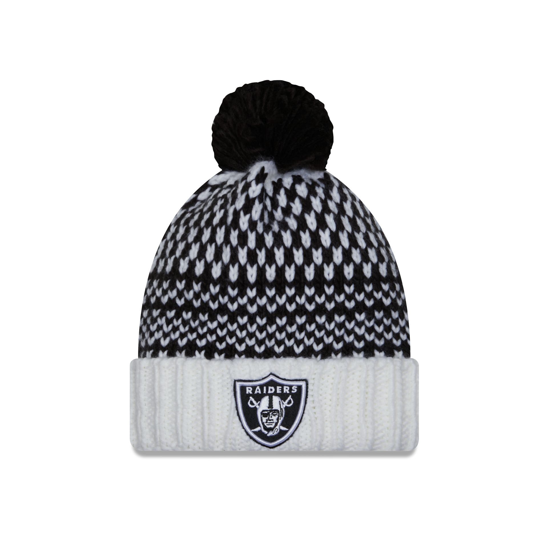 Las Vegas Raiders 2023 Crucial Catch Women's Pom Knit Hat sold by New Era