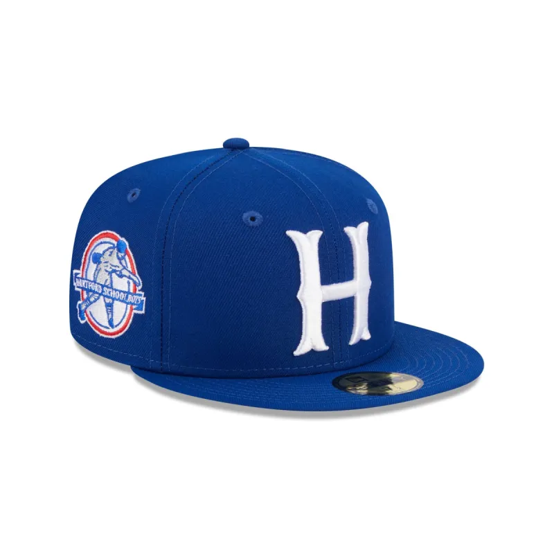 Hartford Yard Goats Theme Night Blue 59FIFTY Fitted Hat sold by New Era