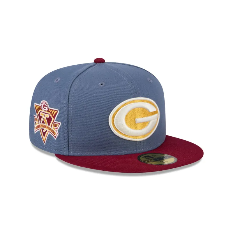 Green Bay Packers Deep Blue 59FIFTY Fitted Hat sold by New Era