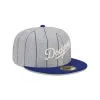 Los Angeles Dodgers Heather Pinstripe 59FIFTY Fitted Hat sold by New Era
