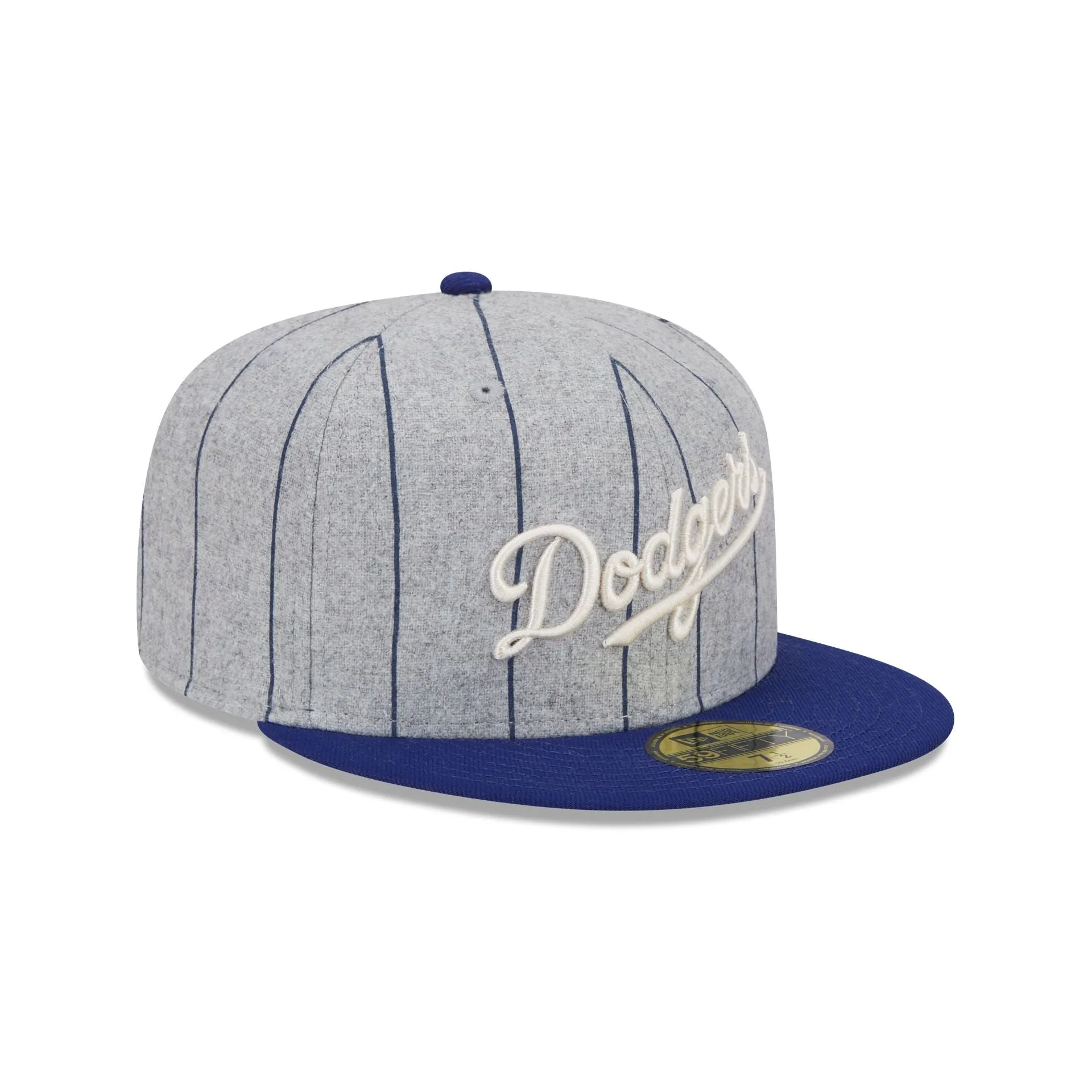 Los Angeles Dodgers Heather Pinstripe 59FIFTY Fitted Hat sold by New Era product image thumbnail 3