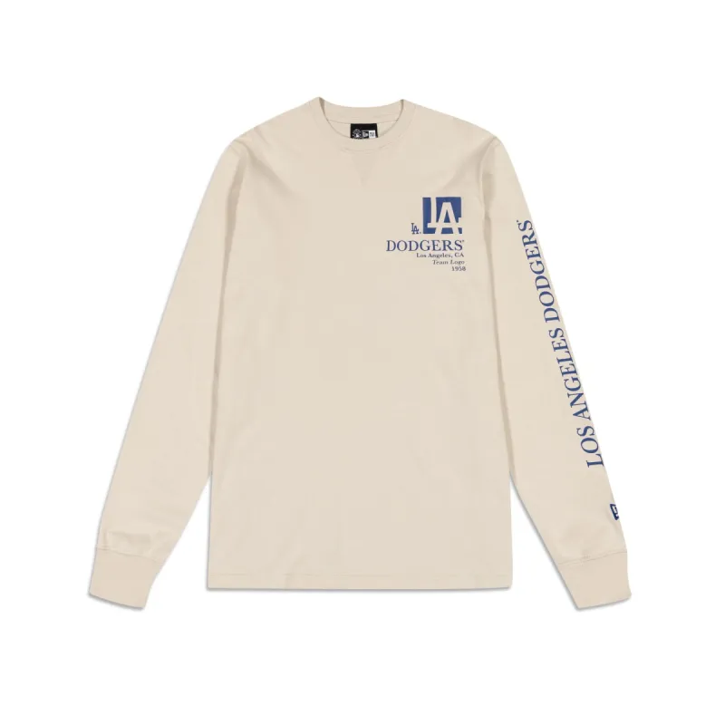 Los Angeles Dodgers Curated Customs Stone T-Shirt sold by New Era