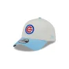 Chicago Cubs Chrome White 9FORTY A-Frame Snapback Hat sold by New Era