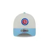 Chicago Cubs Chrome White 9FORTY A-Frame Snapback Hat sold by New Era