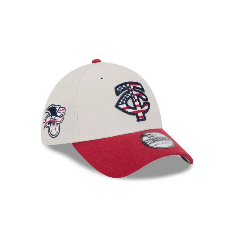 Minnesota Twins Independence Day 2024 39THIRTY Stretch Fit Hat sold by New Era