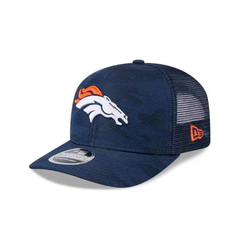 Denver Broncos Camo 9SEVENTY Trucker Stretch-Snap Hat sold by New Era