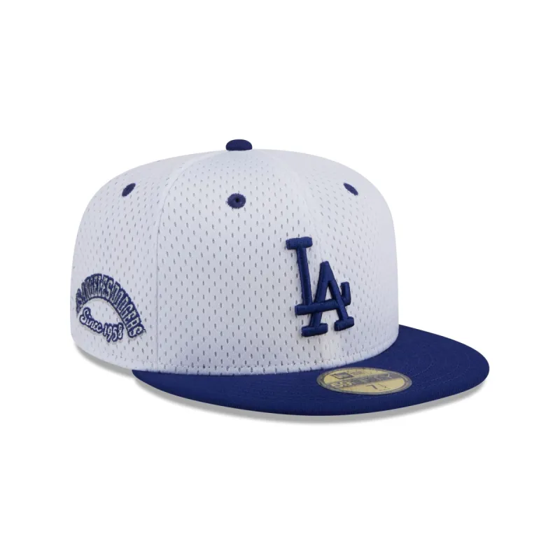 Los Angeles Dodgers Throwback Mesh 59FIFTY Fitted Hat sold by New Era