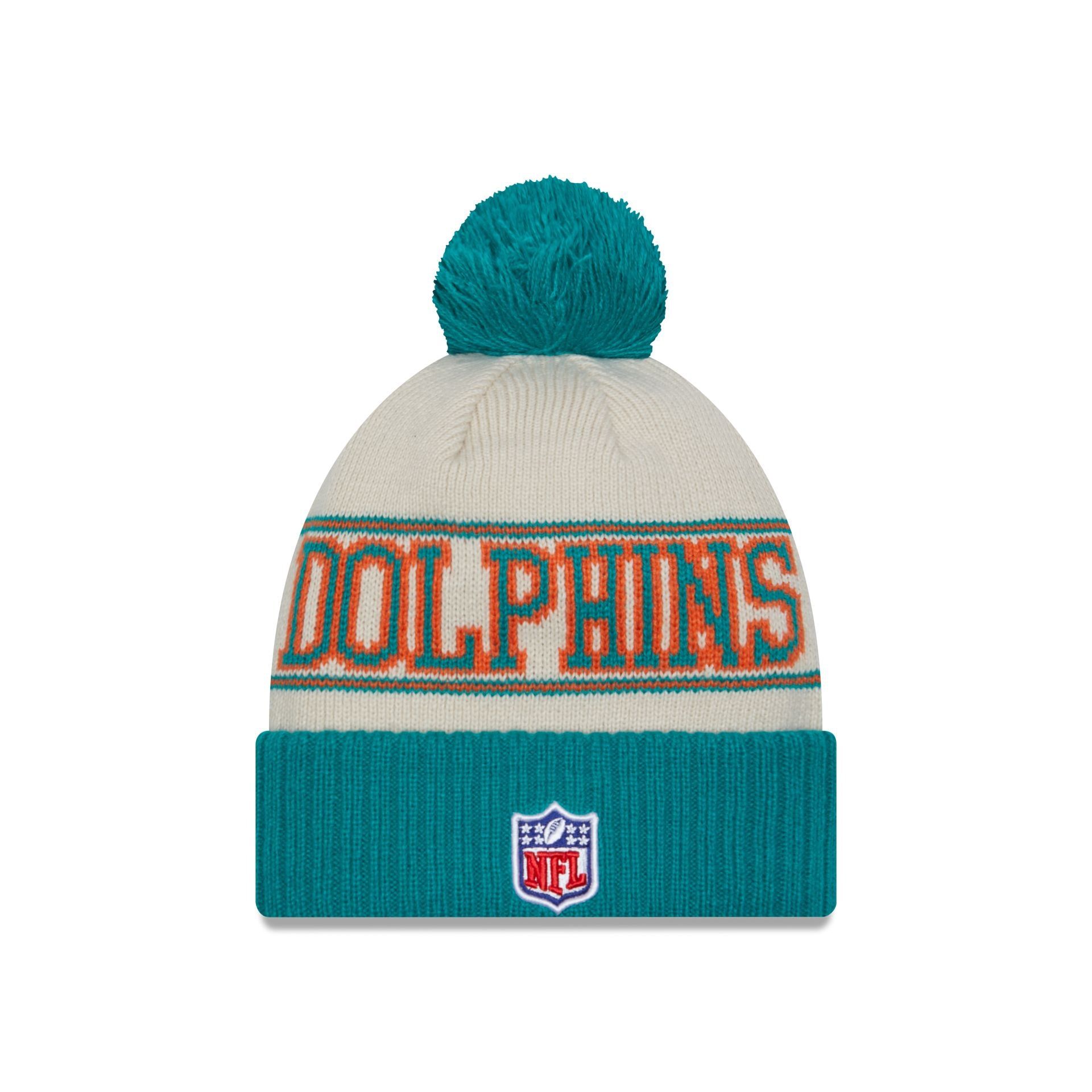 Miami Dolphins 2023 Cold Weather Historic Pom Knit sold by New Era product image thumbnail 2