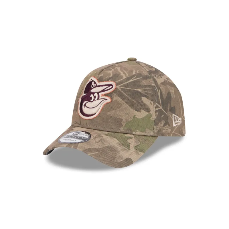 Baltimore Orioles Leaf Camo 9FORTY A-Frame Snapback Hat sold by New Era