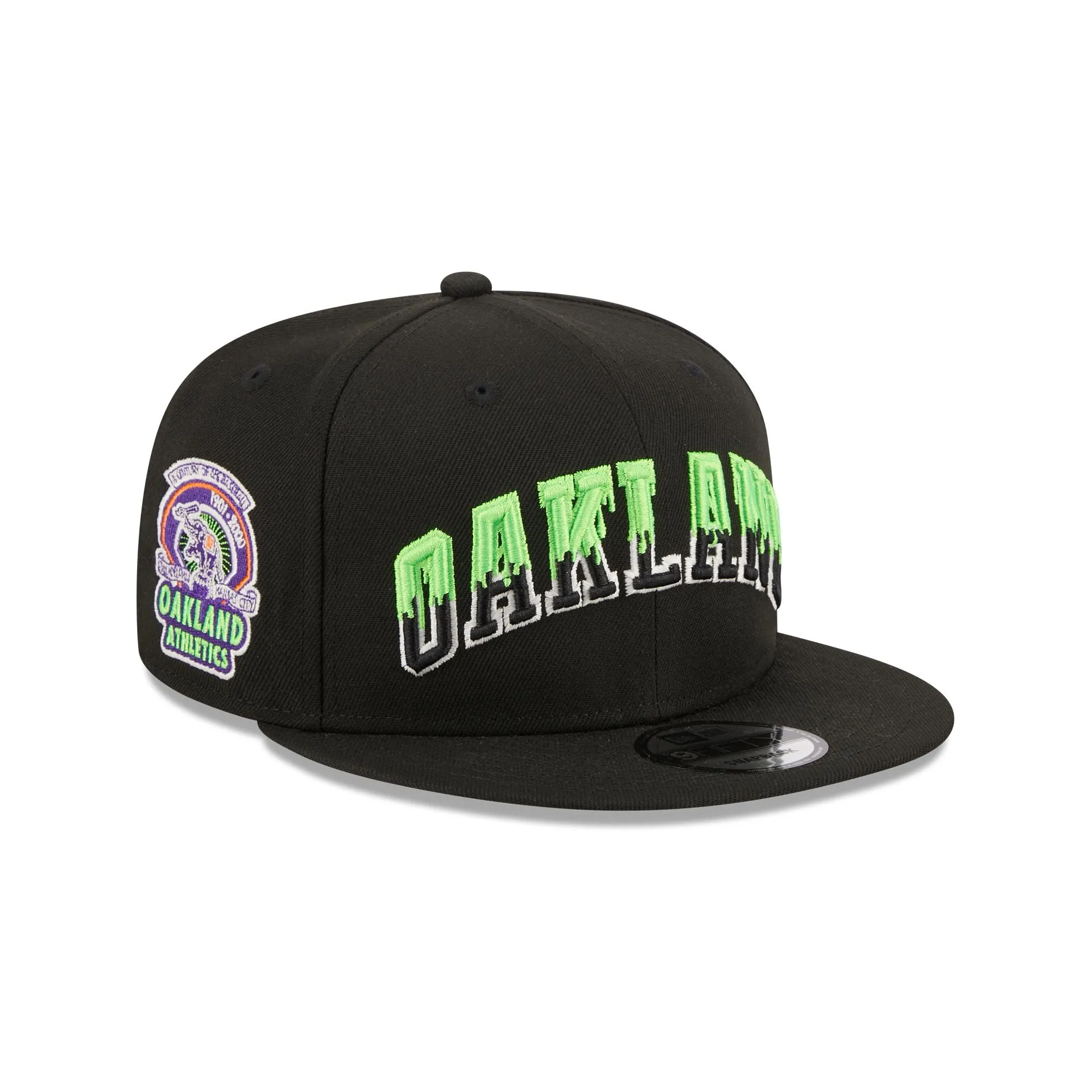 Oakland Athletics Slime Drip 9FIFTY Snapback Hat sold by New Era