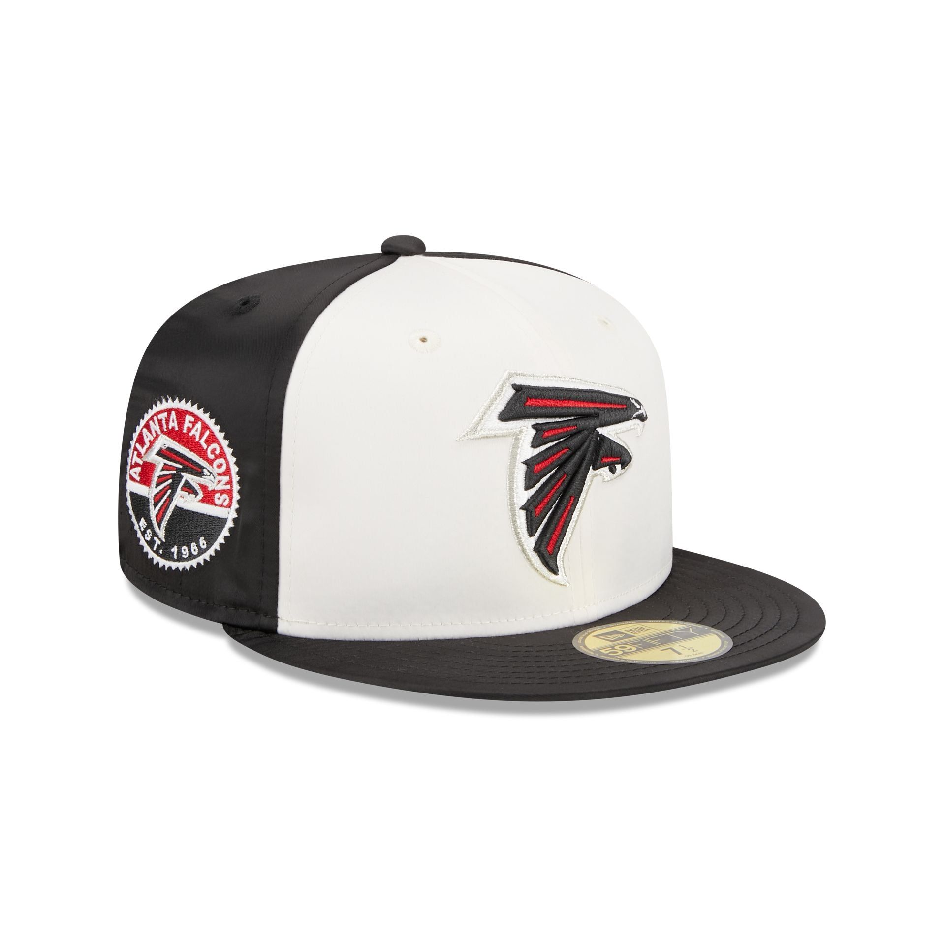 Atlanta Falcons Throwback Satin 59FIFTY Fitted Hat sold by New Era