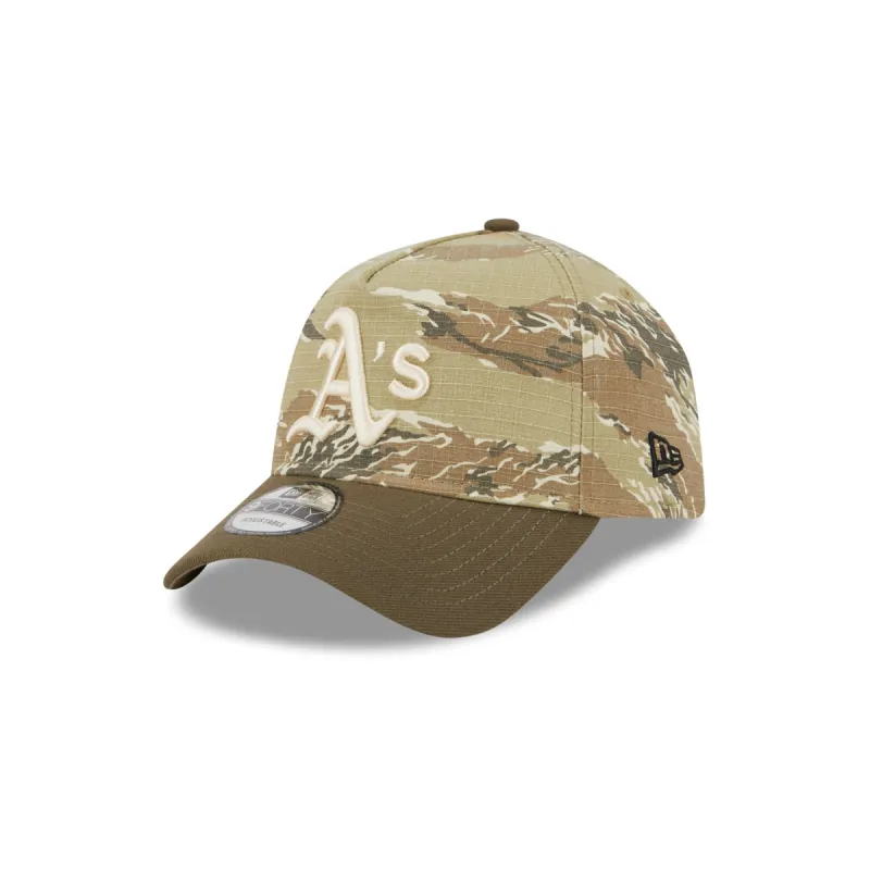 Oakland Athletics Tiger Camo 9FORTY A-Frame Snapback Hat sold by New Era