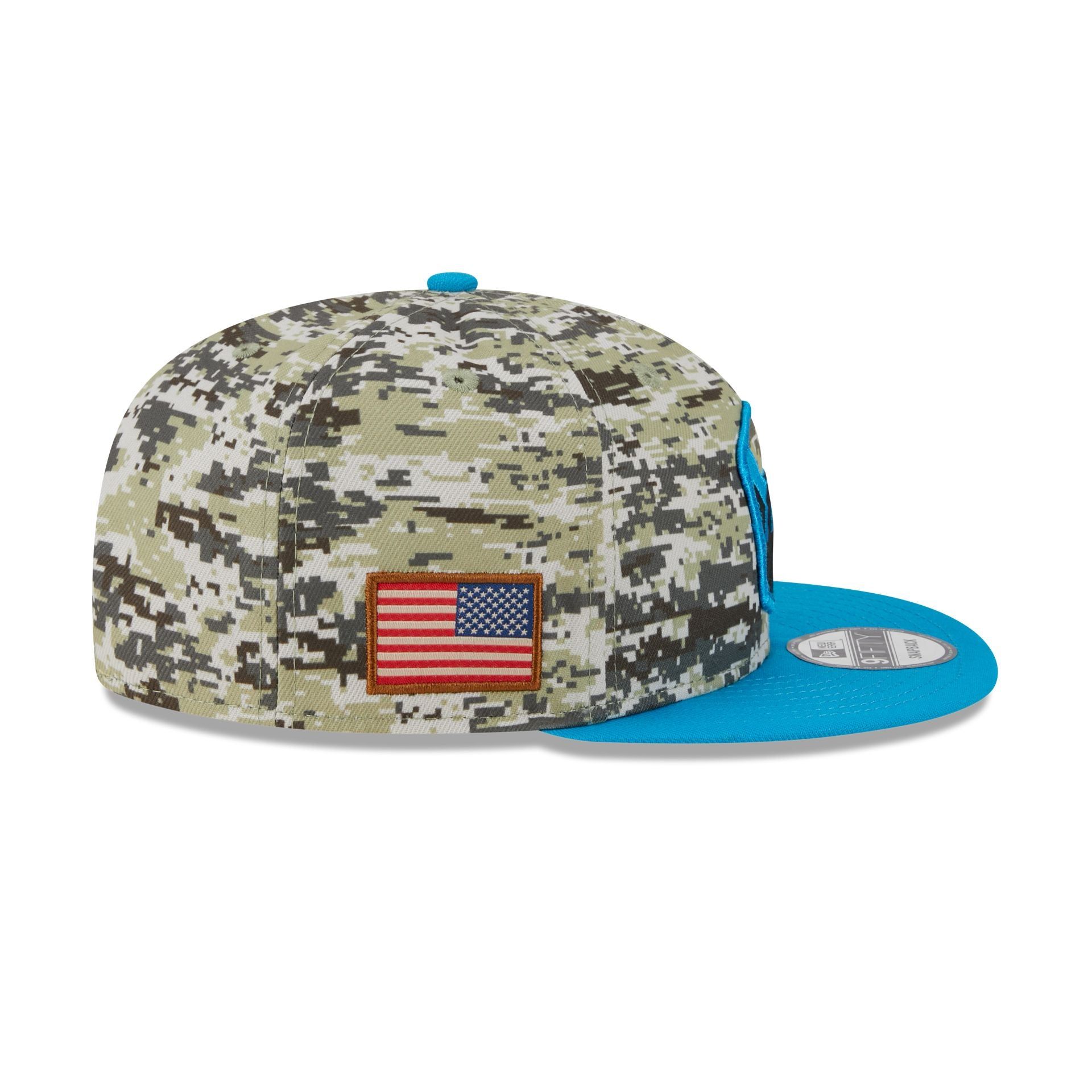 Carolina Panthers 2023 Salute to Service Camo 9FIFTY Snapback Hat sold by New Era product image thumbnail 4