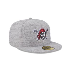 Pittsburgh Pirates 2023 Clubhouse Gray 59FIFTY Fitted Hat sold by New Era