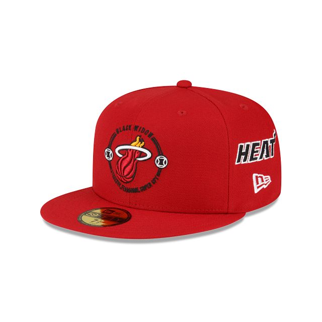 Marvel X Miami Heat Red 59FIFTY Fitted Hat sold by New Era