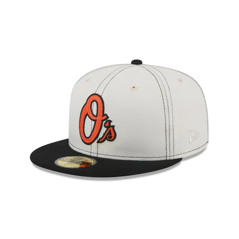 Baltimore Orioles Sandy Linen 59FIFTY Fitted Hat sold by New Era