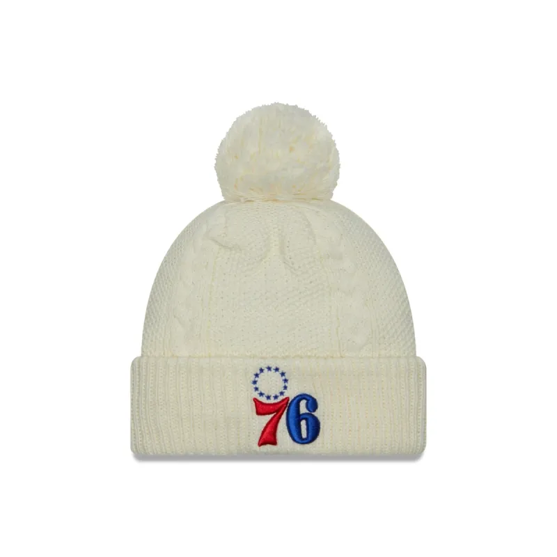 Philadelphia 76ers Sport Night Women's Pom Knit Hat sold by New Era