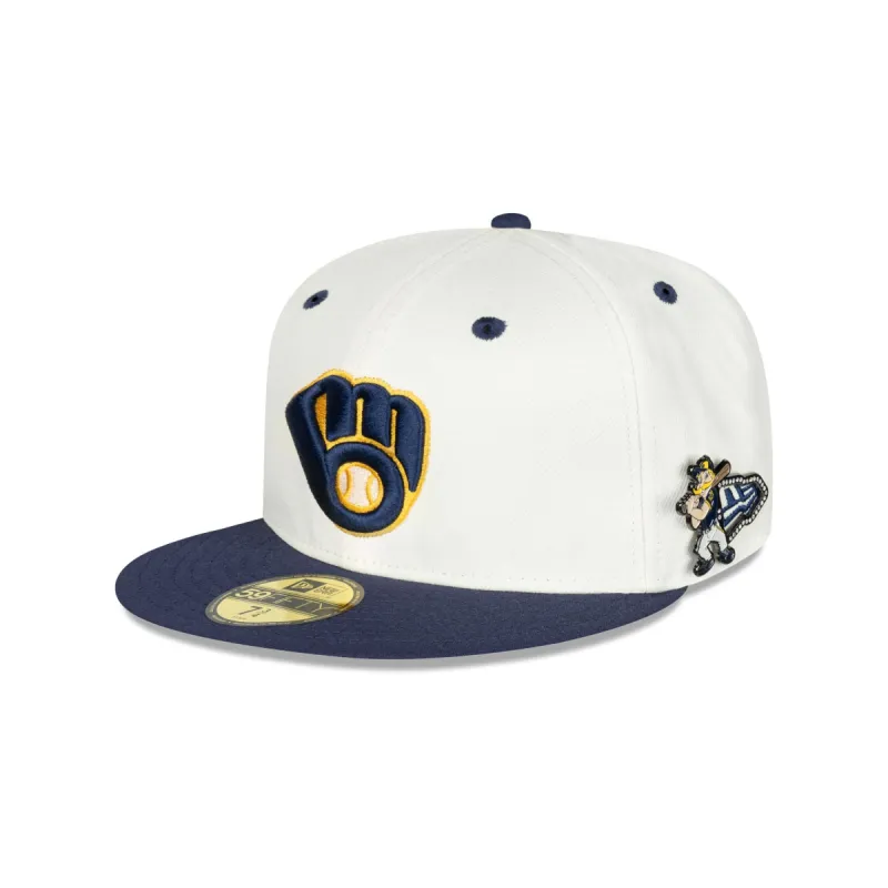 Milwaukee Brewers Mascot Pin 59FIFTY Fitted Hat sold by New Era