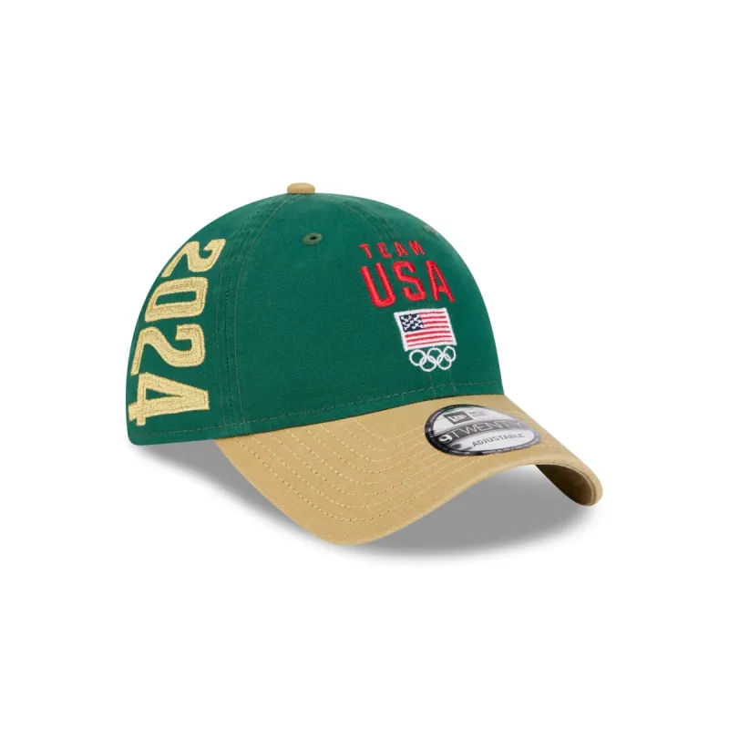 Team USA Olympics Green 9TWENTY Adjustable Hat sold by New Era