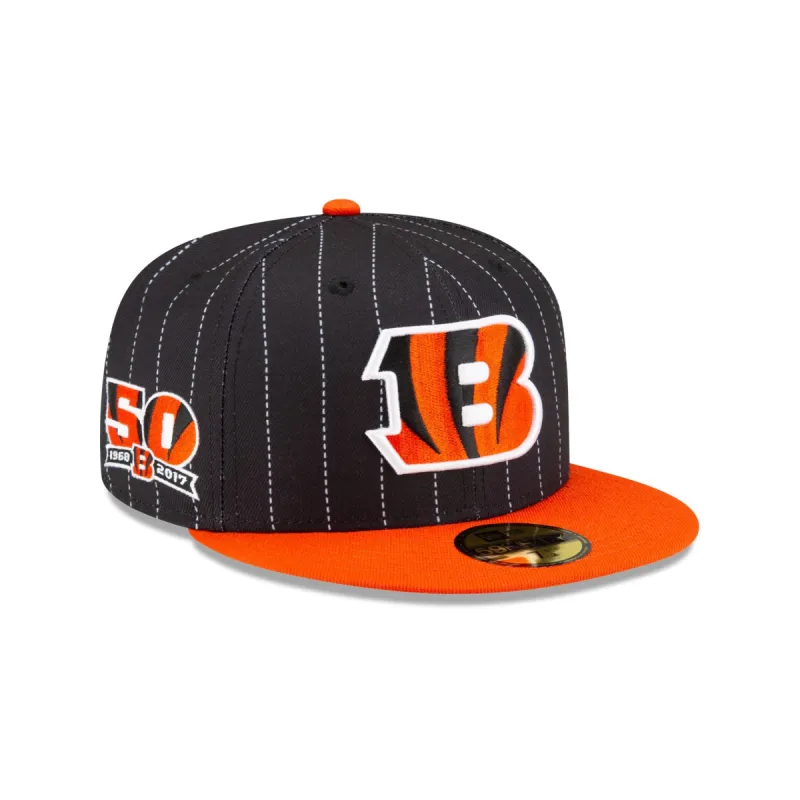 Just Caps Pinstripe Cincinnati Bengals 59FIFTY Fitted Hat sold by New Era