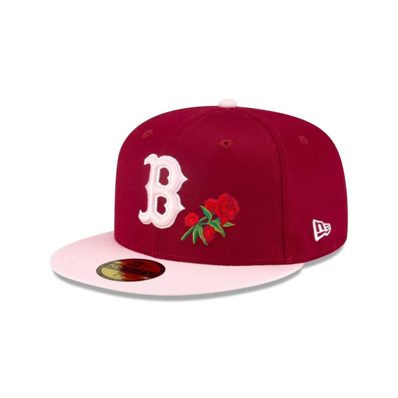 Just Caps Rose Flower Boston Red Sox 59FIFTY Fitted Hat sold by New Era