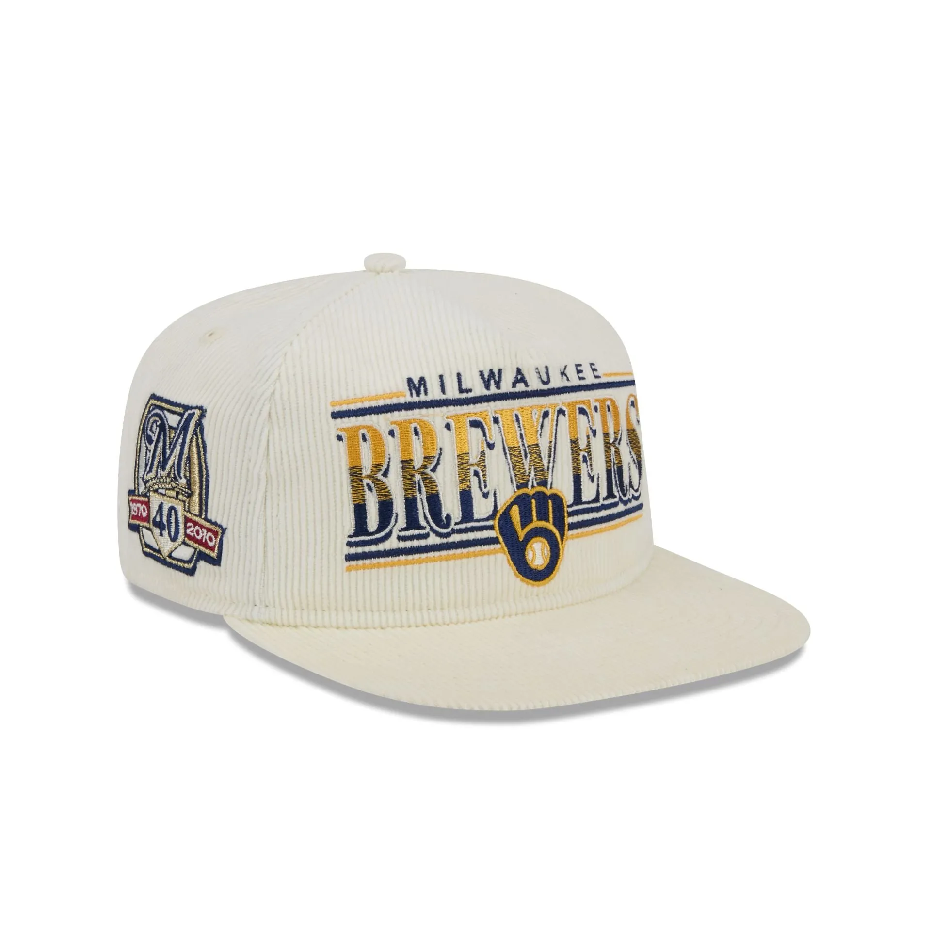 Milwaukee Brewers Throwback Corduroy Golfer Hat sold by New Era