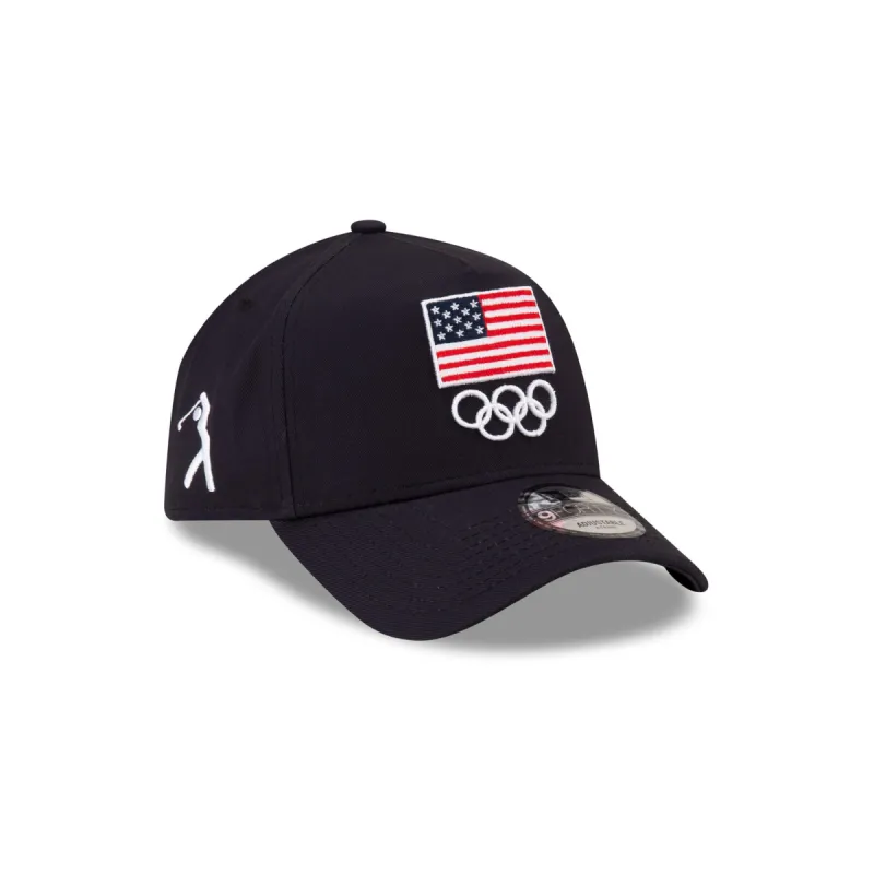 Team USA Golf Navy 9FORTY A-Frame Snapback Hat sold by New Era