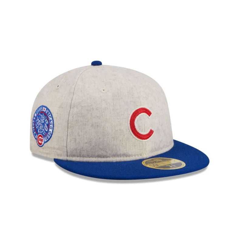 Chicago Cubs Melton Wool Retro Crown 59FIFTY Fitted Hat sold by New Era