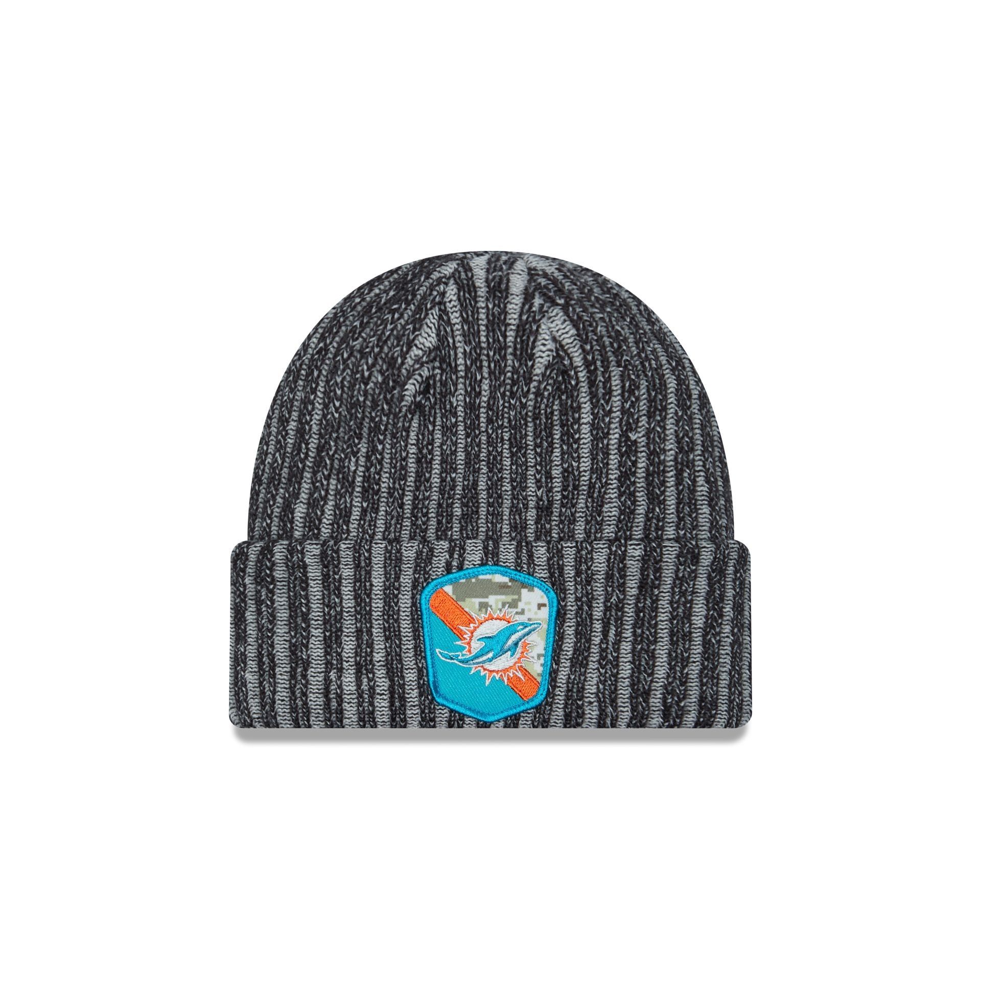 Miami Dolphins 2023 Salute to Service Knit Hat sold by New Era