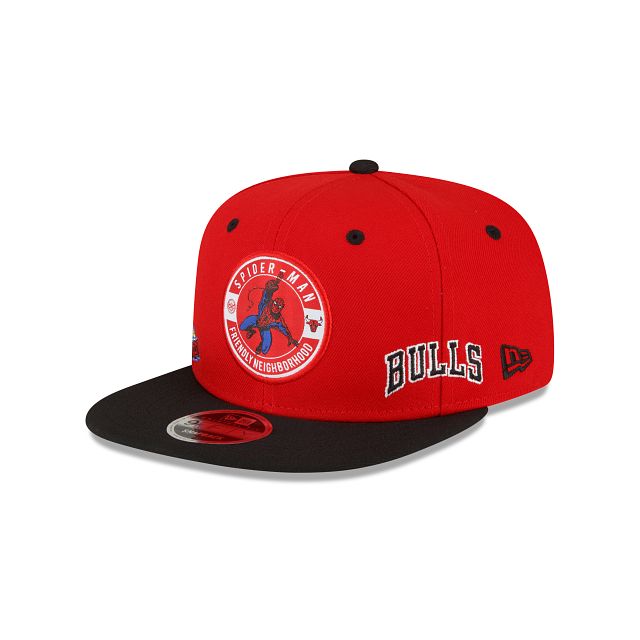Marvel X Chicago Bulls Red 9FIFTY Snapback Hat sold by New Era