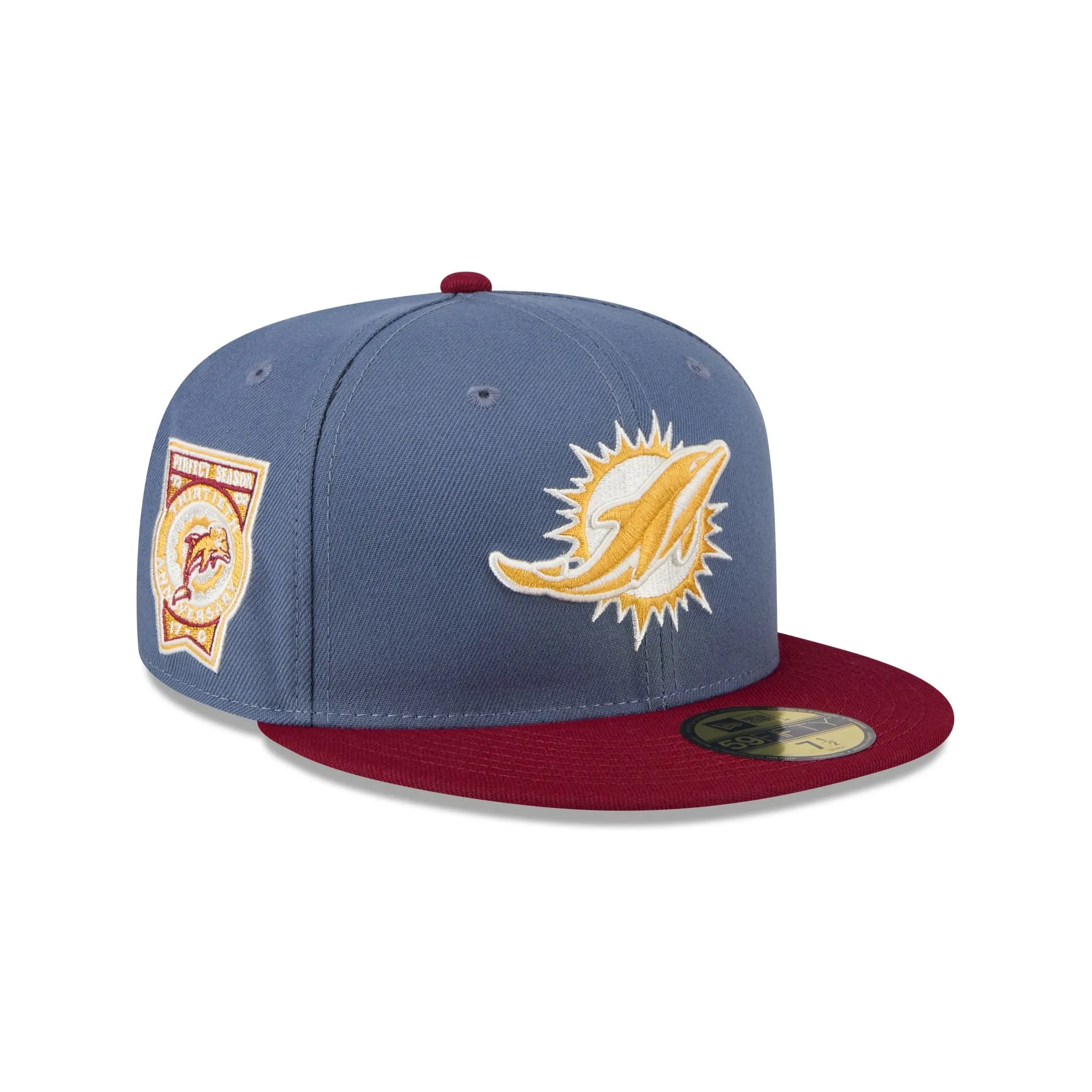 Miami Dolphins Deep Blue 59FIFTY Fitted Hat sold by New Era
