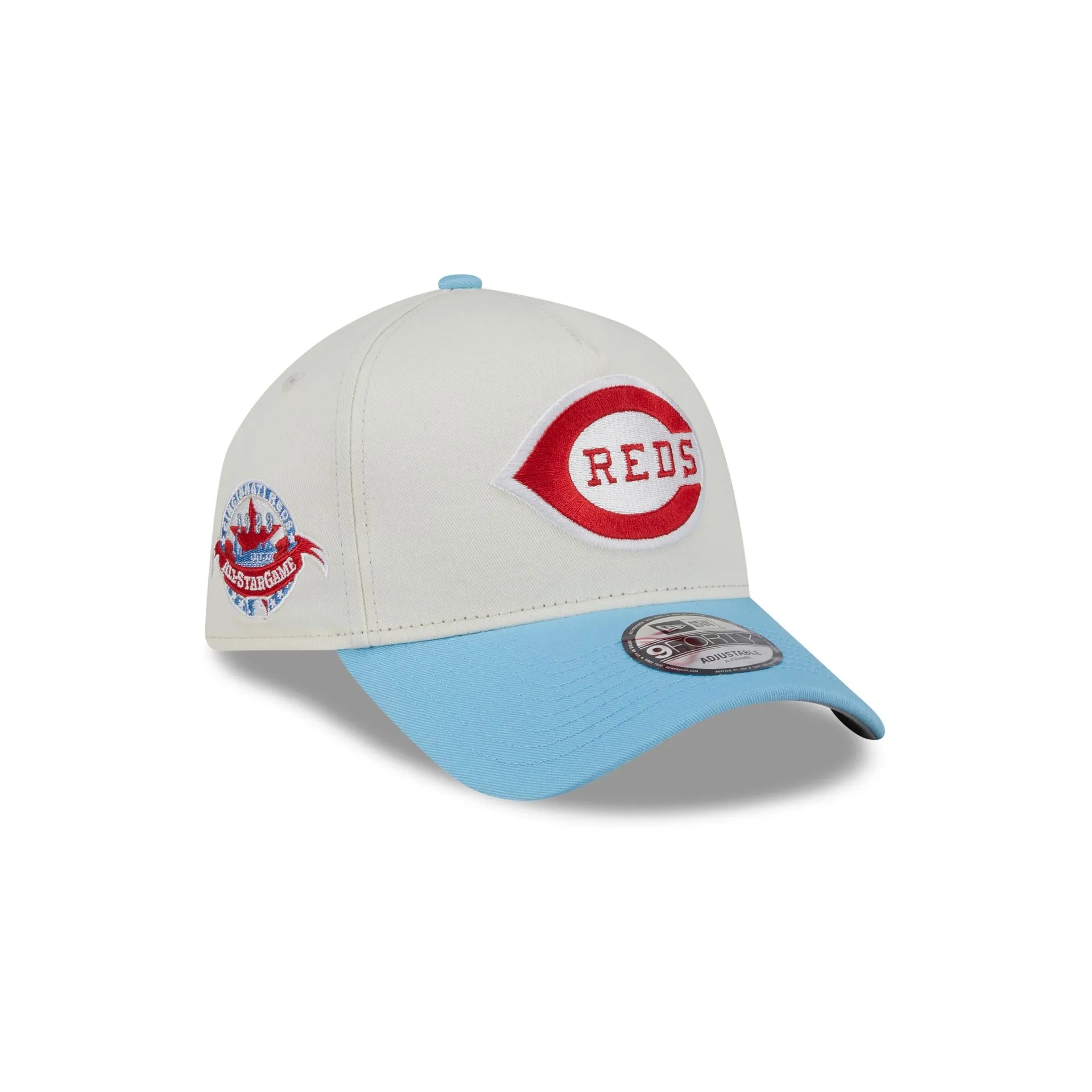 Cincinnati Reds Chrome White 9FORTY A-Frame Snapback Hat sold by New Era