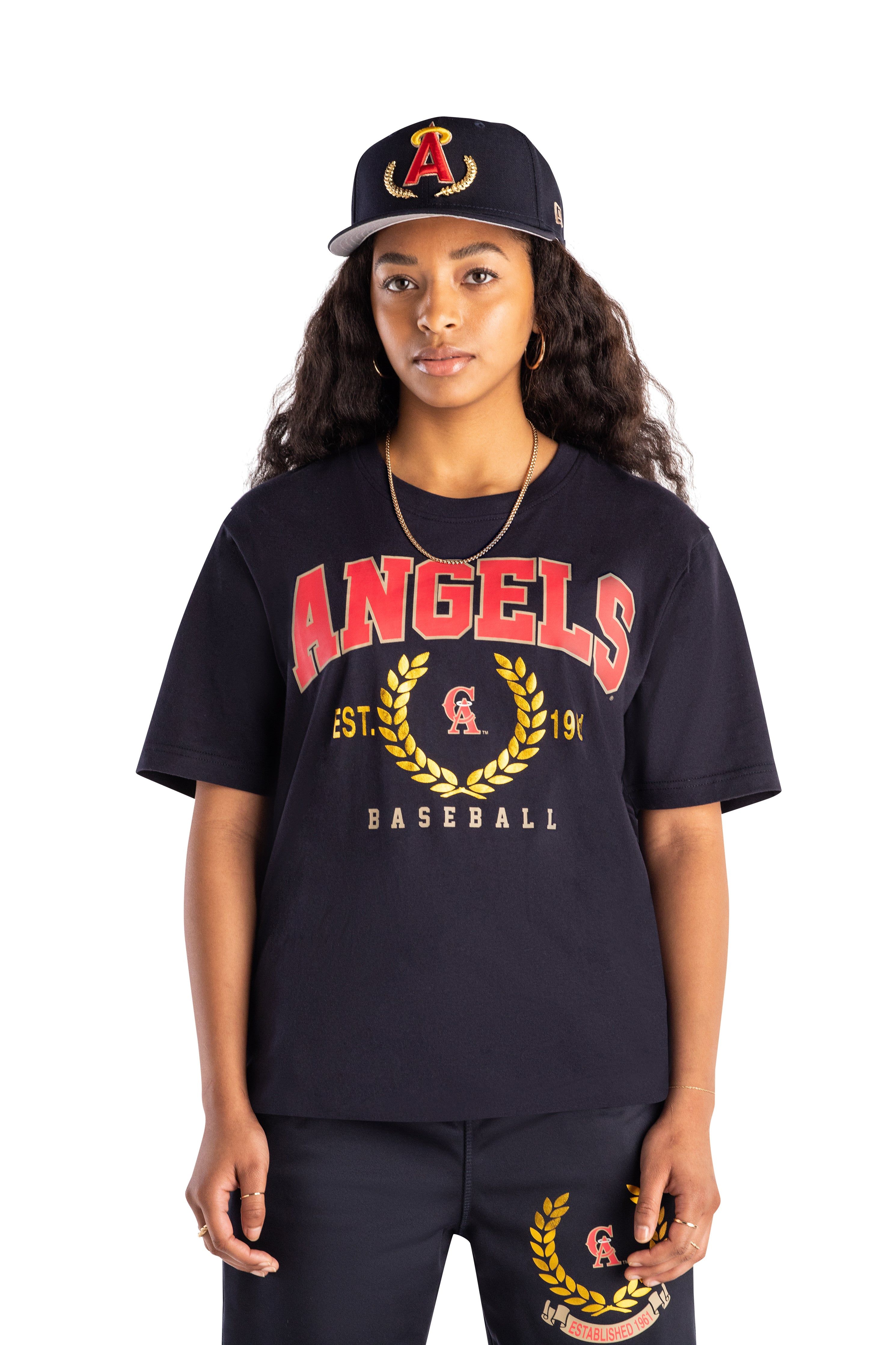 Los Angeles Angels Gold Leaf T-Shirt sold by New Era