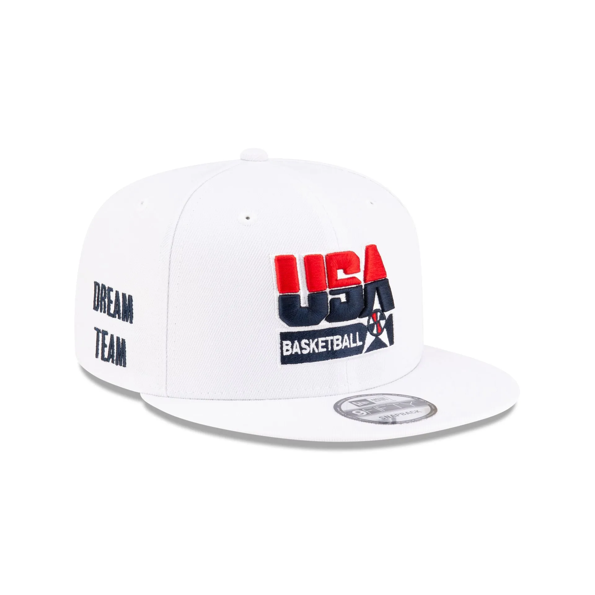USA Basketball Wordmark Optic White 9FIFTY Snapback Hat sold by New Era