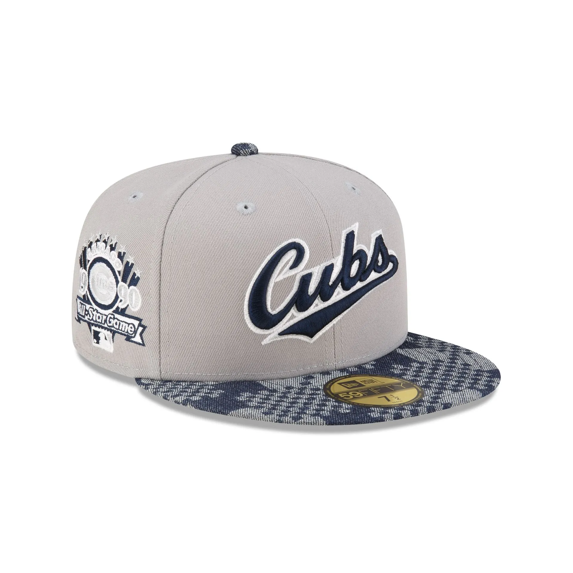 Chicago Cubs Pattern Denim 59FIFTY Fitted Hat sold by New Era