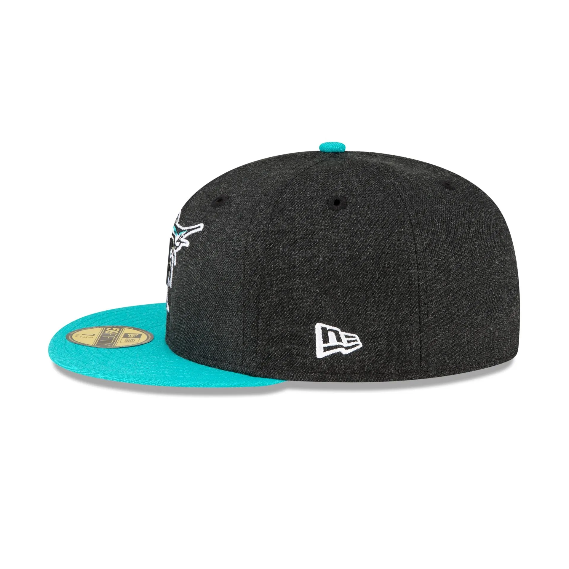 Just Caps Heathered Crown Miami Marlins 59FIFTY Fitted Hat sold by New Era product image thumbnail 5