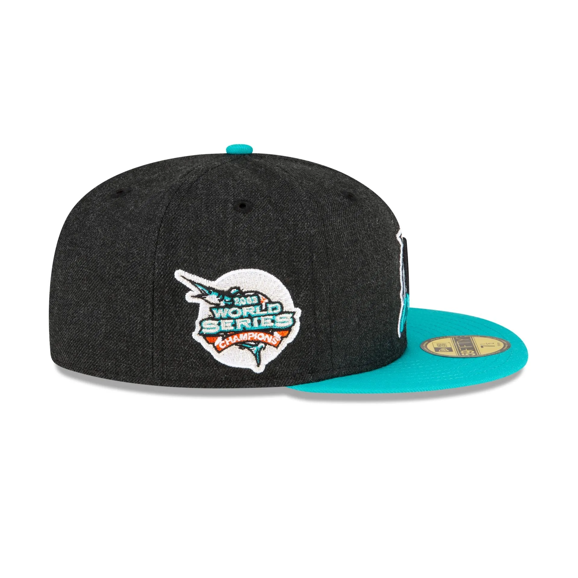 Just Caps Heathered Crown Miami Marlins 59FIFTY Fitted Hat sold by New Era product image thumbnail 4