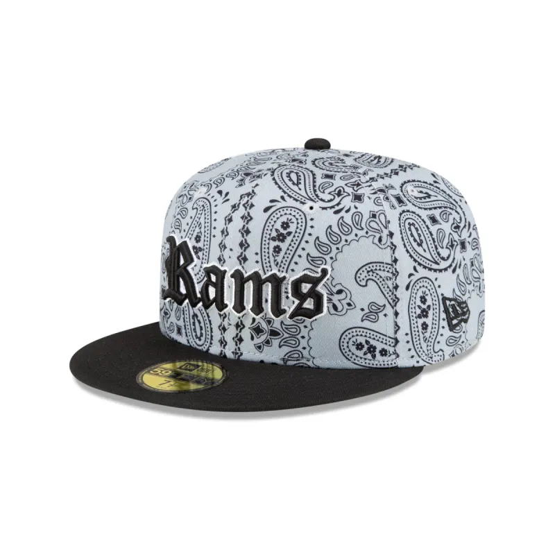 Los Angeles Rams Paisley Patch 59FIFTY Fitted Hat sold by New Era