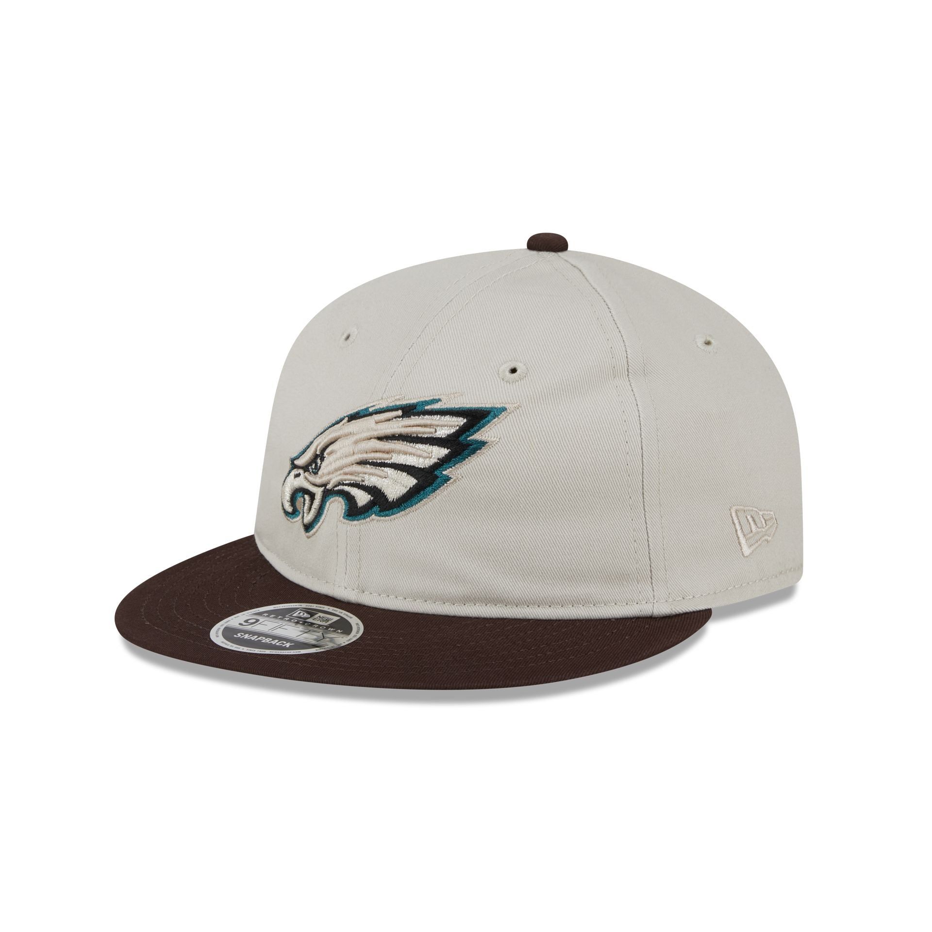 Philadelphia Eagles Two Tone Taupe Retro Crown 9FIFTY Snapback Hat sold by New Era