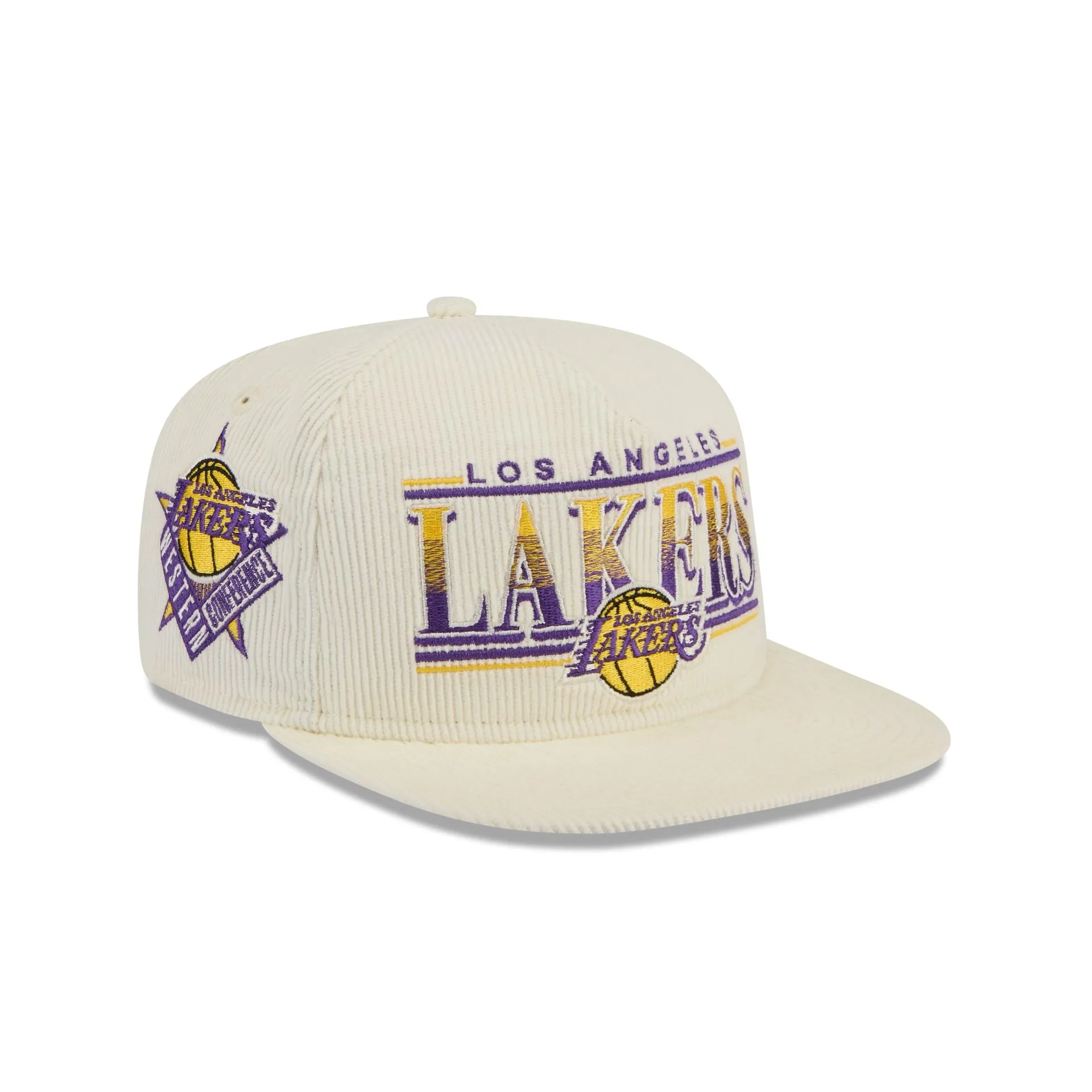 Los Angeles Lakers Throwback Corduroy Golfer Hat sold by New Era