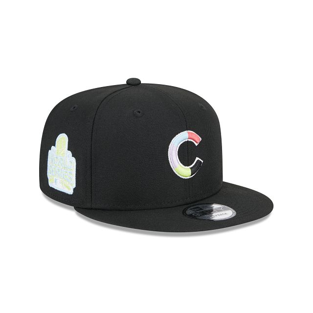 Chicago Cubs Color Pack Black 9FIFTY Snapback Hat sold by New Era