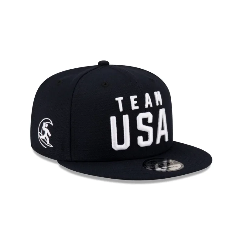 Team USA Surfing Navy 9FIFTY Snapback Hat sold by New Era