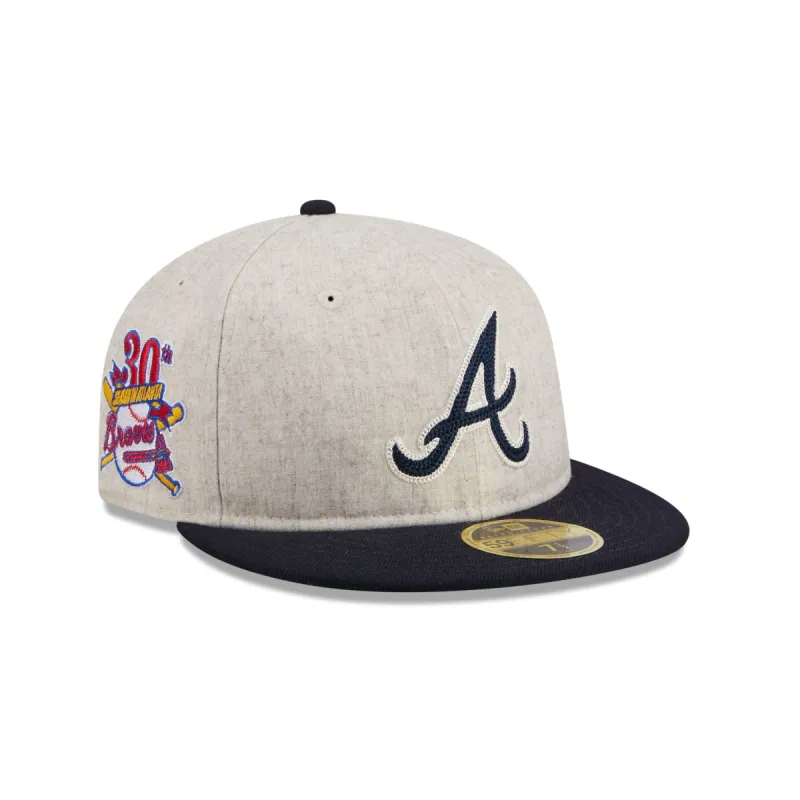 Atlanta Braves Melton Wool Retro Crown 59FIFTY Fitted Hat sold by New Era